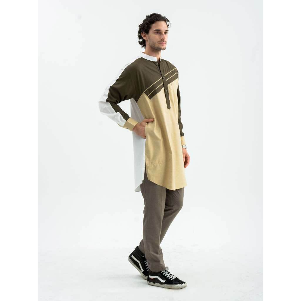 VETRI KURTA CREAM  |  Kurta Lengan Pendek