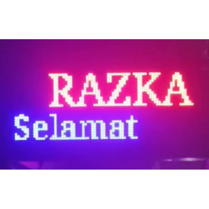 Running text semi outdoor 2 sisi