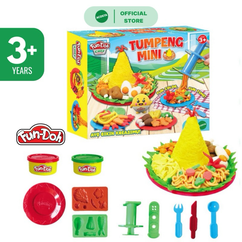 Mainan Edukasi Lilin Plastisin Cetakan Nasi Tumpeng Mini Fundoh Kreasi Imajinasi Anak Murah Meriah