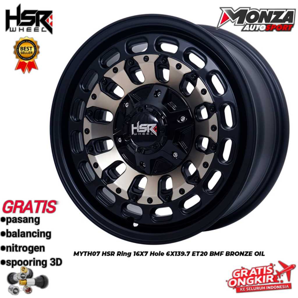 Pelek mobil r16 untuk pajero,fortuner,terrano,triton,hardtop dll hsr myth07