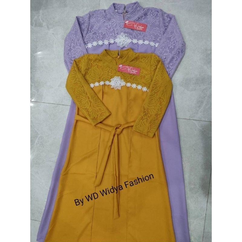 BAJU GAMIS ANAK KID KIDS MAXI MAXY DRESS BROKAT BRUKAT RENDA KERANCANG KRANCANG LAPIS FURING MEWAH I