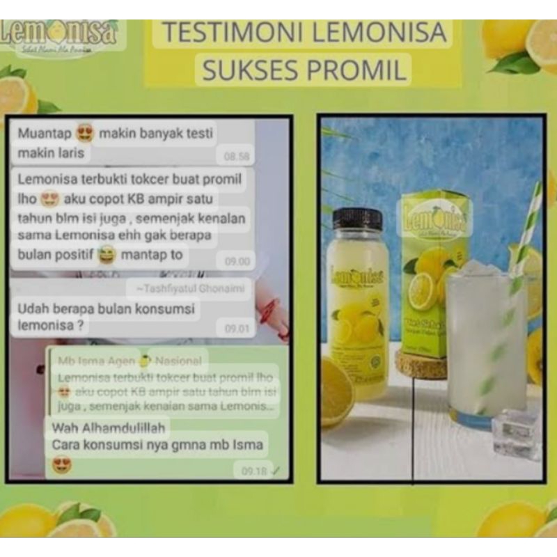 

Lemonisa(sari lemon asli 100℅) Minuman diet