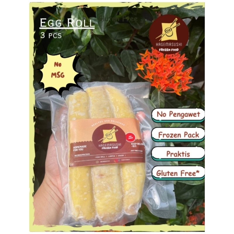 

Hagemasushi Egg chicken Roll (*Gluten Free) Frozen, isi 3 lonjor/pax