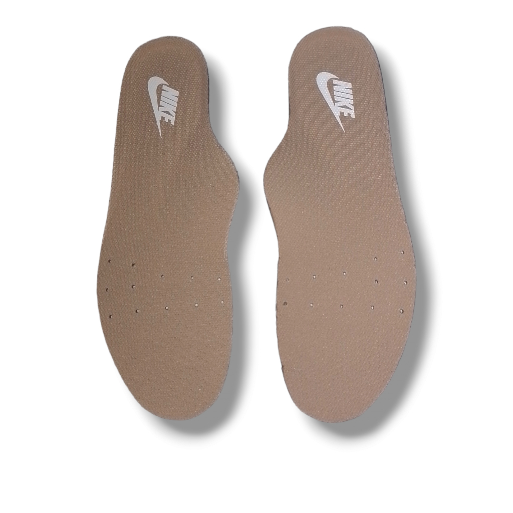 Insole Alas Kaki Sepatu Olahraga Sport Empuk Sneakers Terbaru Nike Logo Brown White