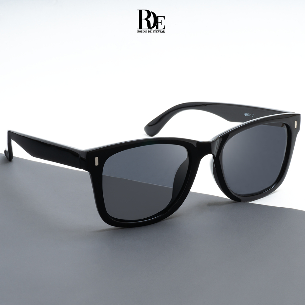 ROBINS Kacamata Hitam Kotak Polarized Anti Radiasi Kacamata Uv400 Sunglasses Fashion Pria Wanita RDE 02
