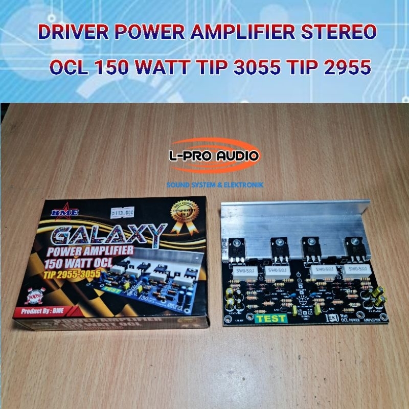 Kit driver power amplifier stereo OCL 150 watt TIP3055 TIP2955 150w