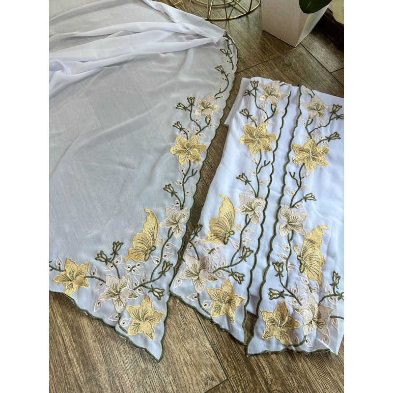 KAIN KEBAYA BORDIR KUPU KUPU