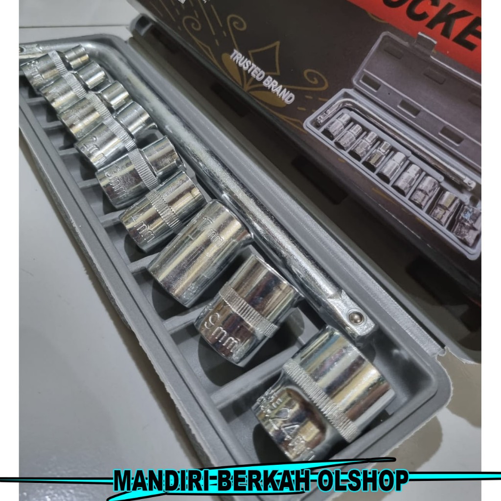 Kunci Shock 10 Pcs Sock hand Socket Sok Set 10 Pcs (8mm-21 mm) / kunci sok tekiro / kenmaster