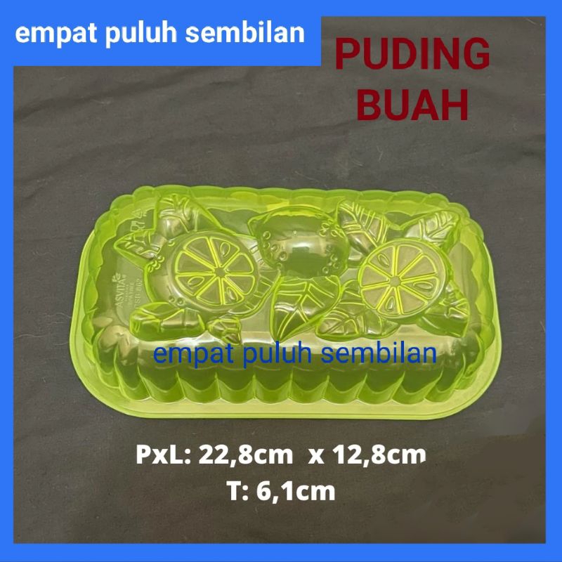 cetakan puding buah / cetakan puding kekinian / cetakan puding kotak / hiasan puding