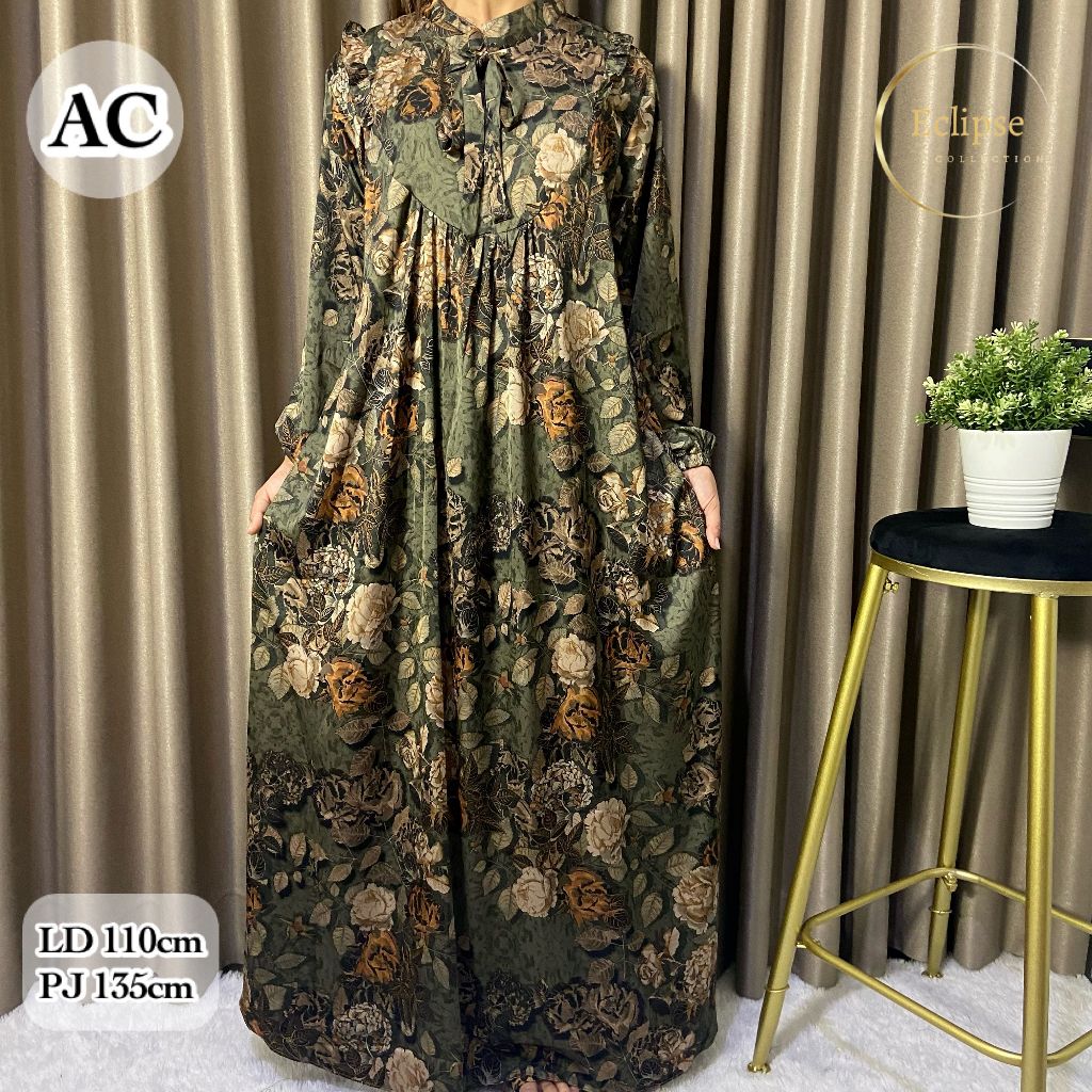 Dress Gamis Wanita Muslim Bahan Armani Silk Premium