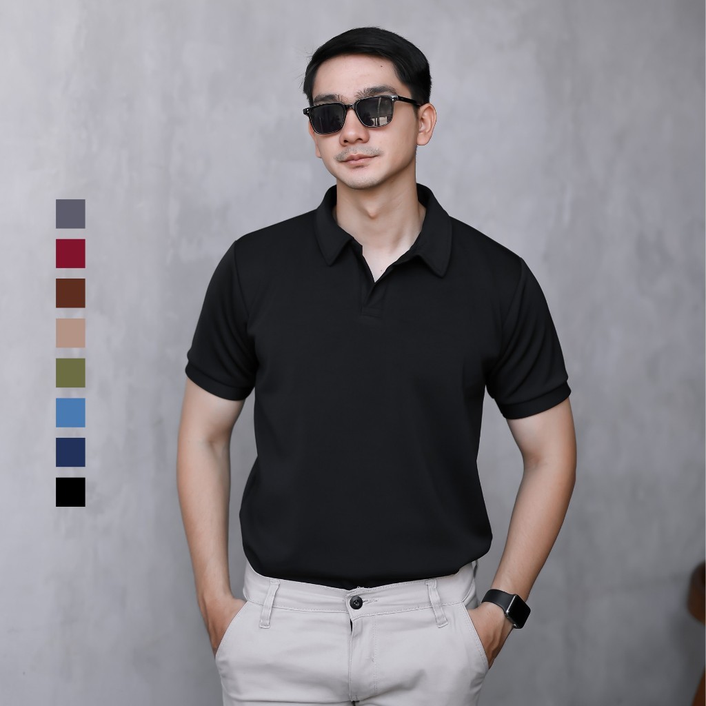 Kaos Polo Scuba Pria Lengan Pendek - Polo Shirt Cowok