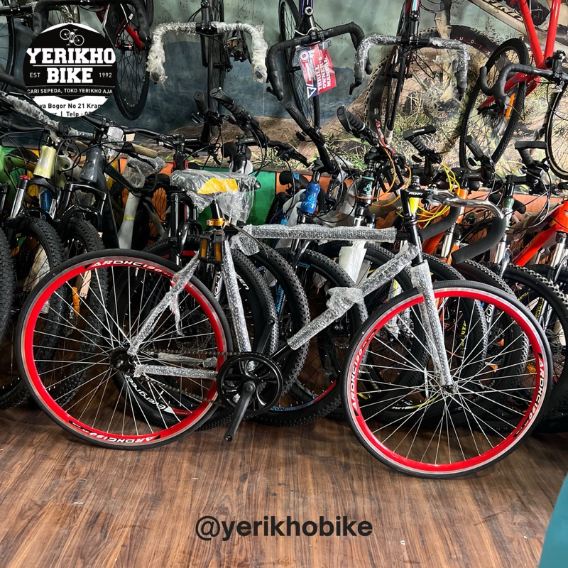 Sepeda Fullbike Fixie Rakitan 700c Stang Dropbar Torpedo