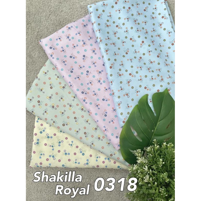 Kain Shakila Premium Motif bunga Per 1/2M Kain Shakila Grade A 0318