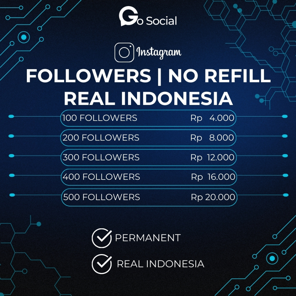 IG FOLLOWER | FOLLOWERS INSTAGRAM REAL INDONESIA PERMANENT | NO GARANSI | INDONESIA BUKAN GLOBAL