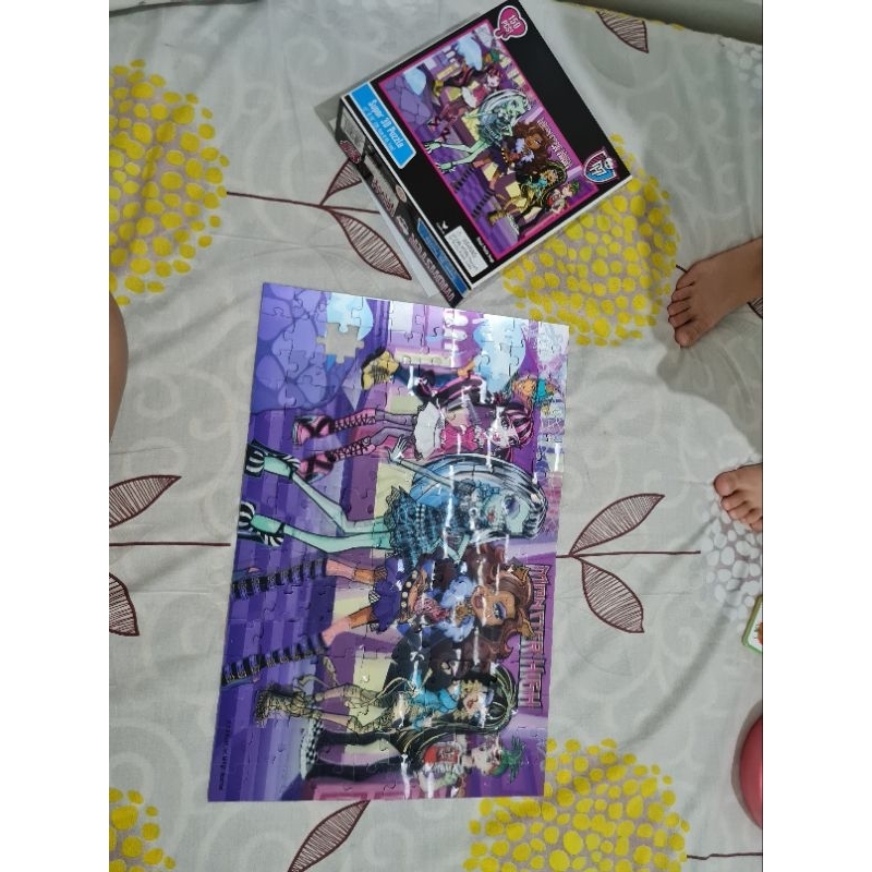 preloved mainan anak edukasi barbie 3d puzzle monster high