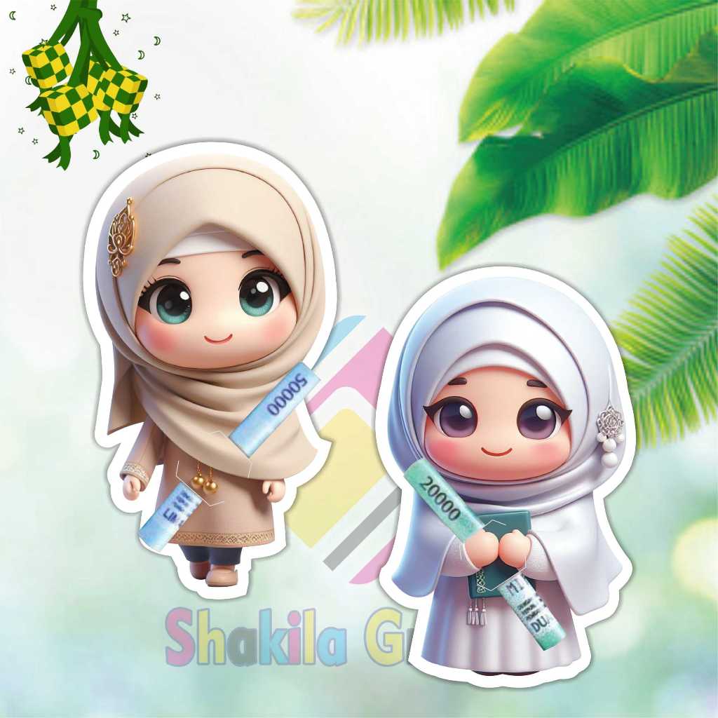 

RK 50pcs Amplop lebaran 2025 virall amplop karakter 3d amplop peluk uang lebaran unik Amplop THR