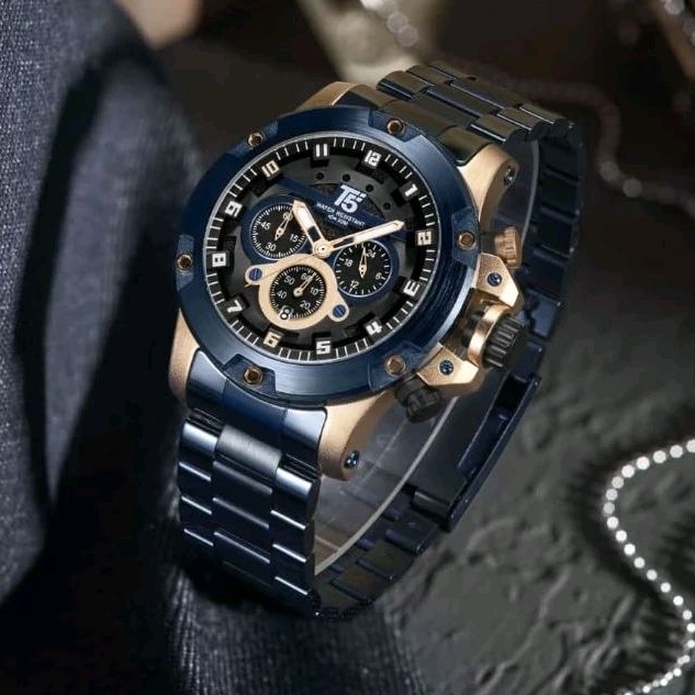 COD Jam Tangan T5 H3760G Original Cronograph Bergaransi Free Box Dan Paper Bag