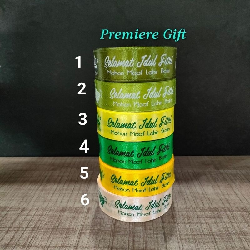 

(1 roll) pita satin lebaran idul fitri uk 2.5 cm