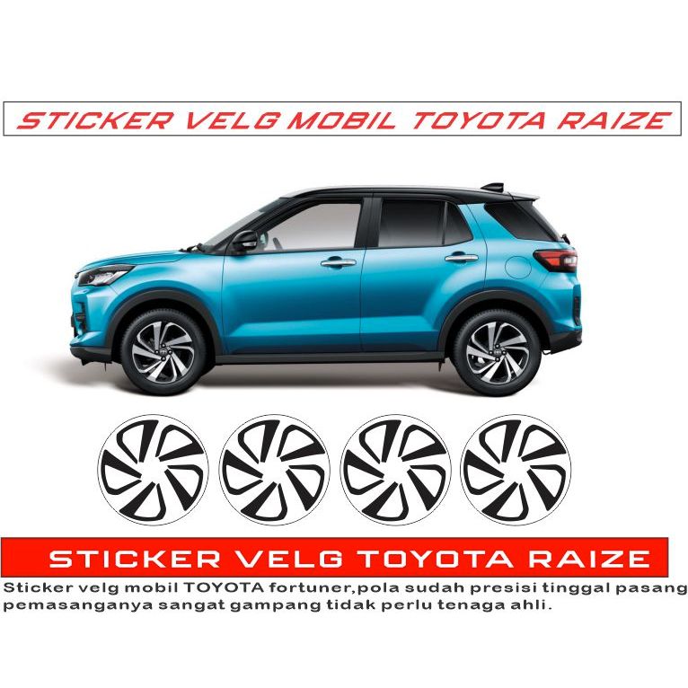 STICKER VELG/STIKER PELEK DLETE SILVER VELG TOYOTA RAIZE TAHUN 2021-2025