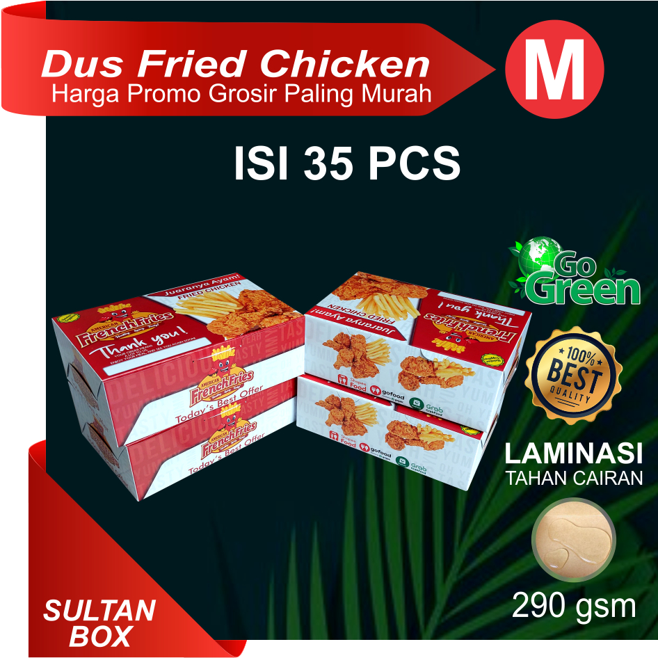 

Box Fried Chicken Kentang / Dus Fried Chicken / kardus Fried Chicken / Box Ayam Goreng / Kemasan Fried Chicken