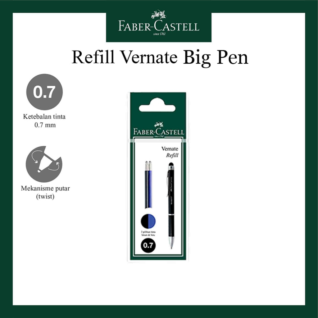 

ISI BALLPEN 848503 VERNATE ISI 2 BLACK-BLUE : FABER-CASTELL