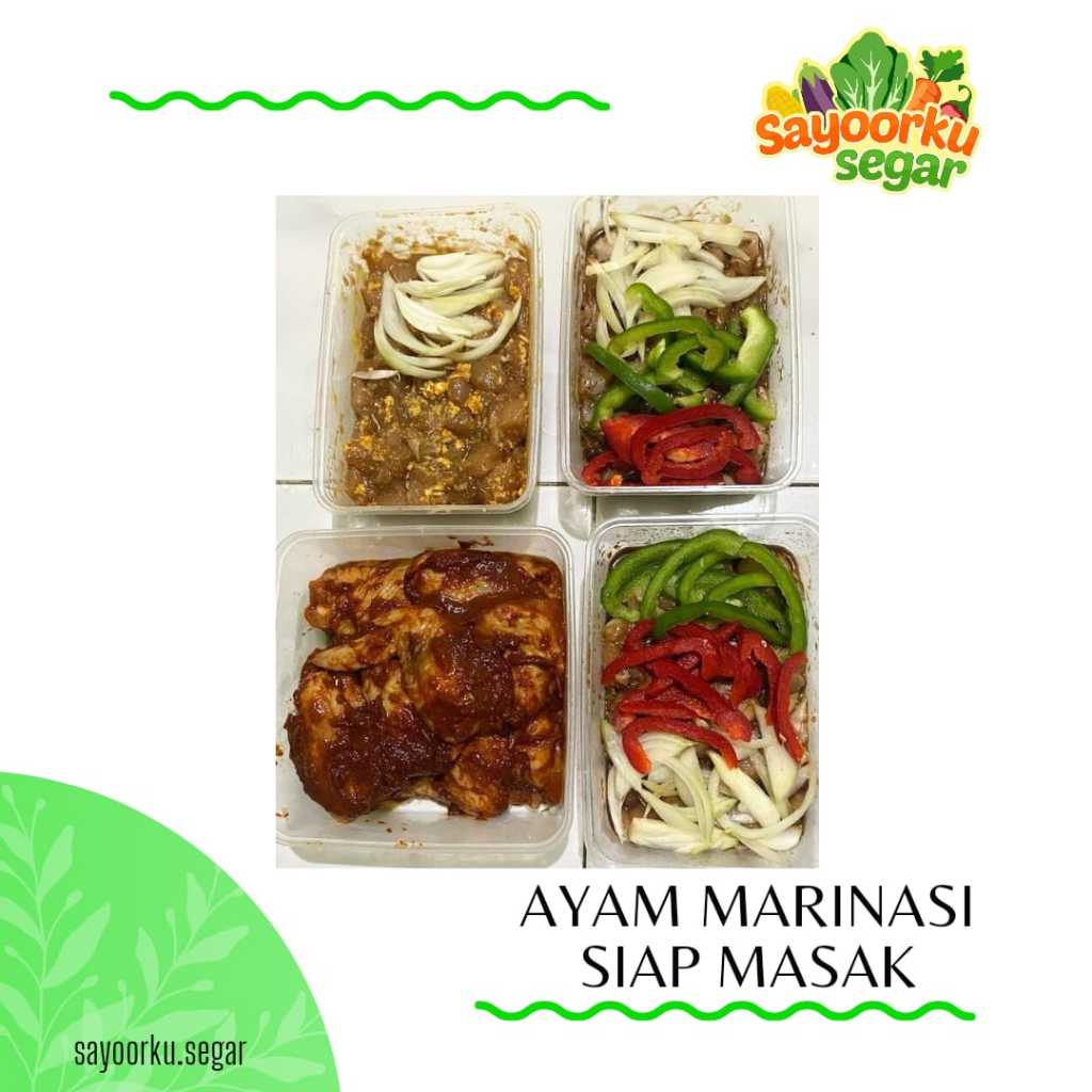 

KIRIM BESOK Ayam Marinasi Siap Masak / Ayam Saus Mentega / Ayam Lada Hitam / Ayam Teriyaki / Spicy Chicken Wings