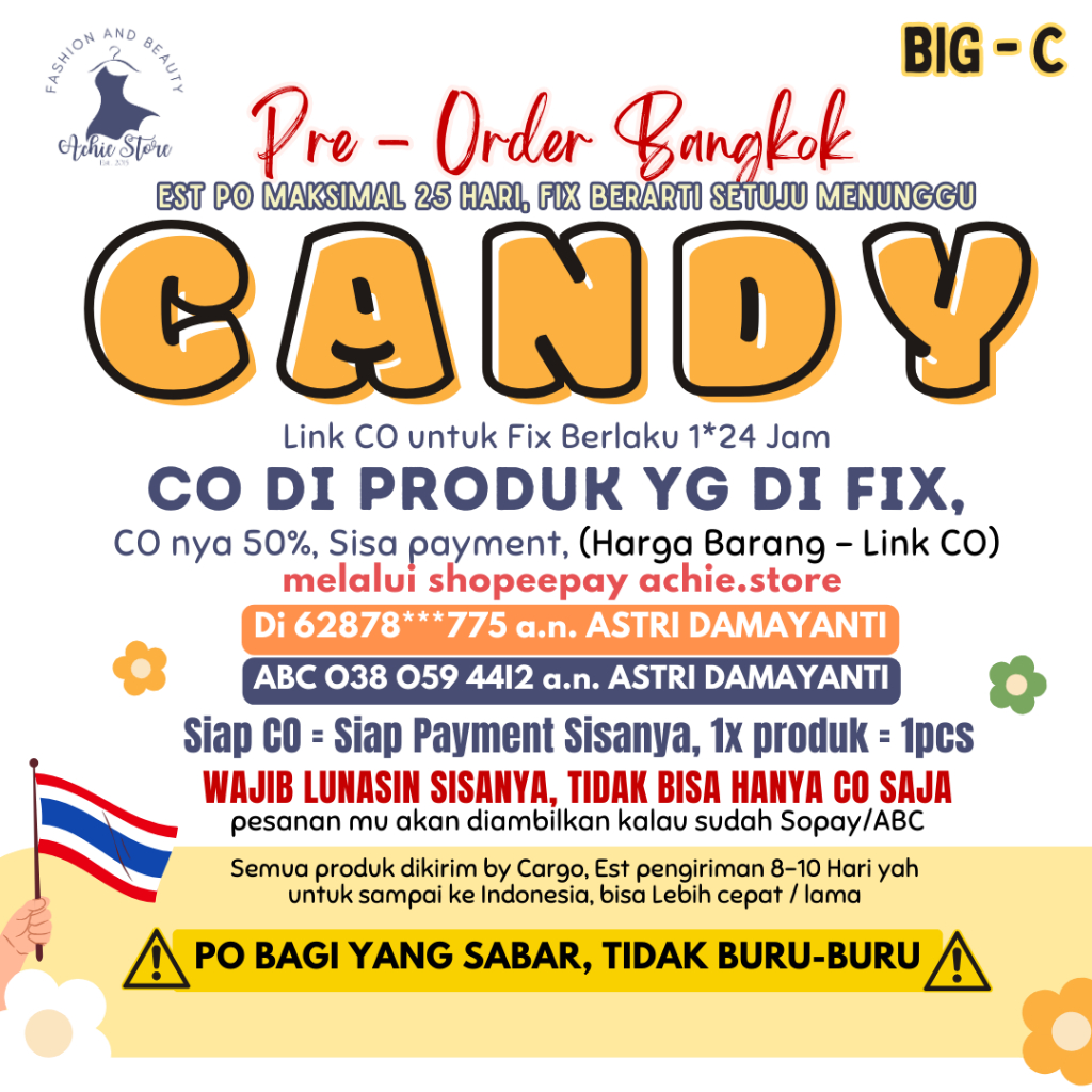 

CANDY/JELLY BIG C (PO MAKS 25 HARI)