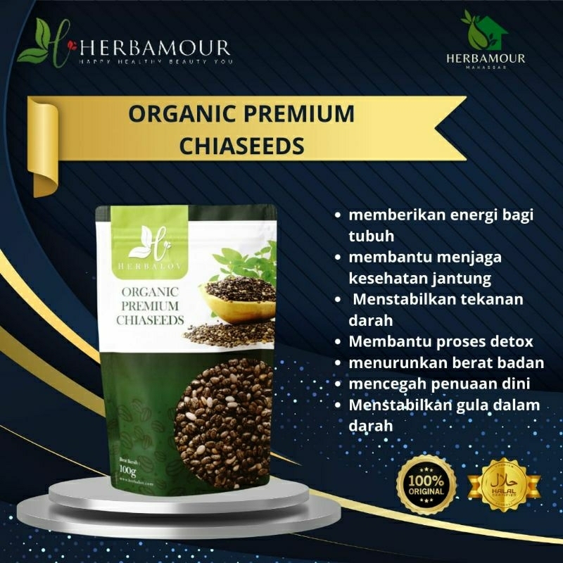 

ORGANIC PREMIUM CHIASEEDS HERBALOV | CHIA SEED ORGANIK ALAMI PREMIUM HERBALOV | DIET HERBALOV | CHIASEEDS PREMIUM HERBALOV