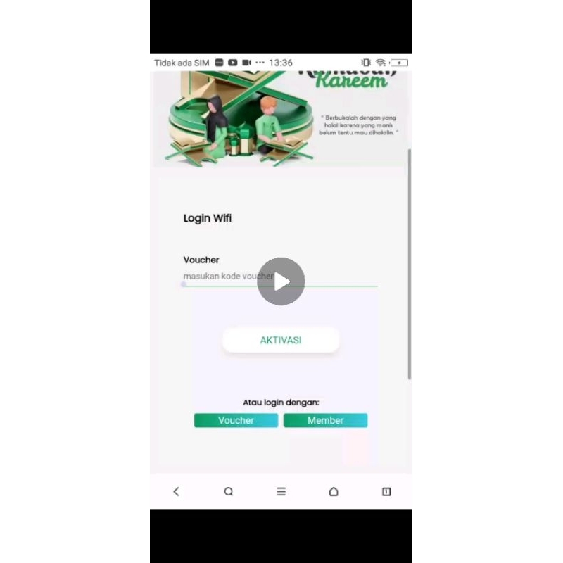 Login page versi ramadhan