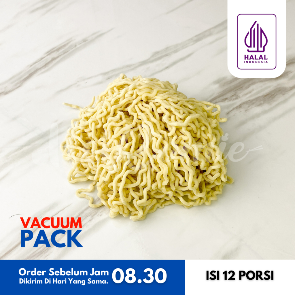 

Vacuum Pack Mie Mentah Keriting Telur Super Premium Isi 12 Porsi