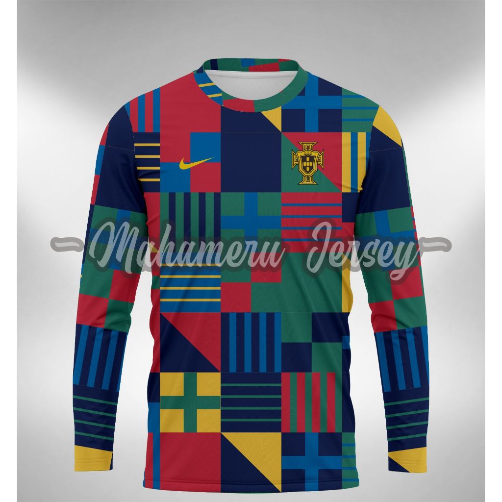 Jersey Portugal Prematch Piala Dunia 2022 Lengan Panjang