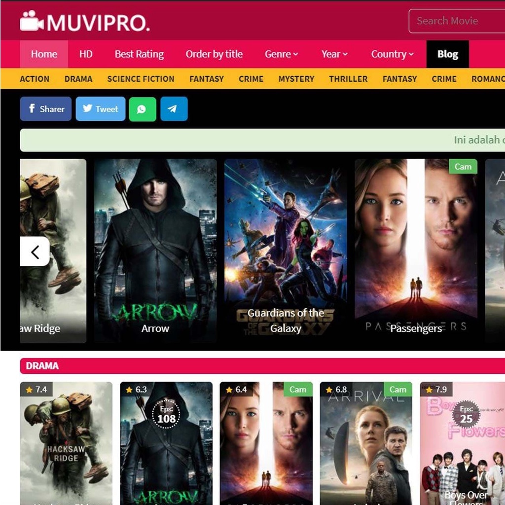 MUVIPRO WORDPRESS THEME MIRIP LK21 INDOXXI + 1500 FILM SIAP TONTON