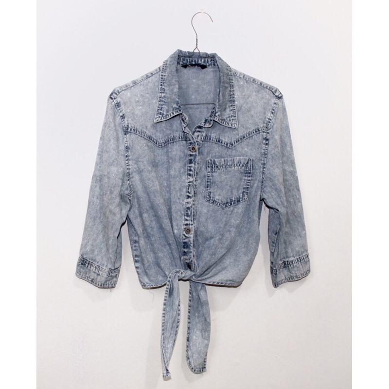 preloved jeans jacket, blazer, shirt