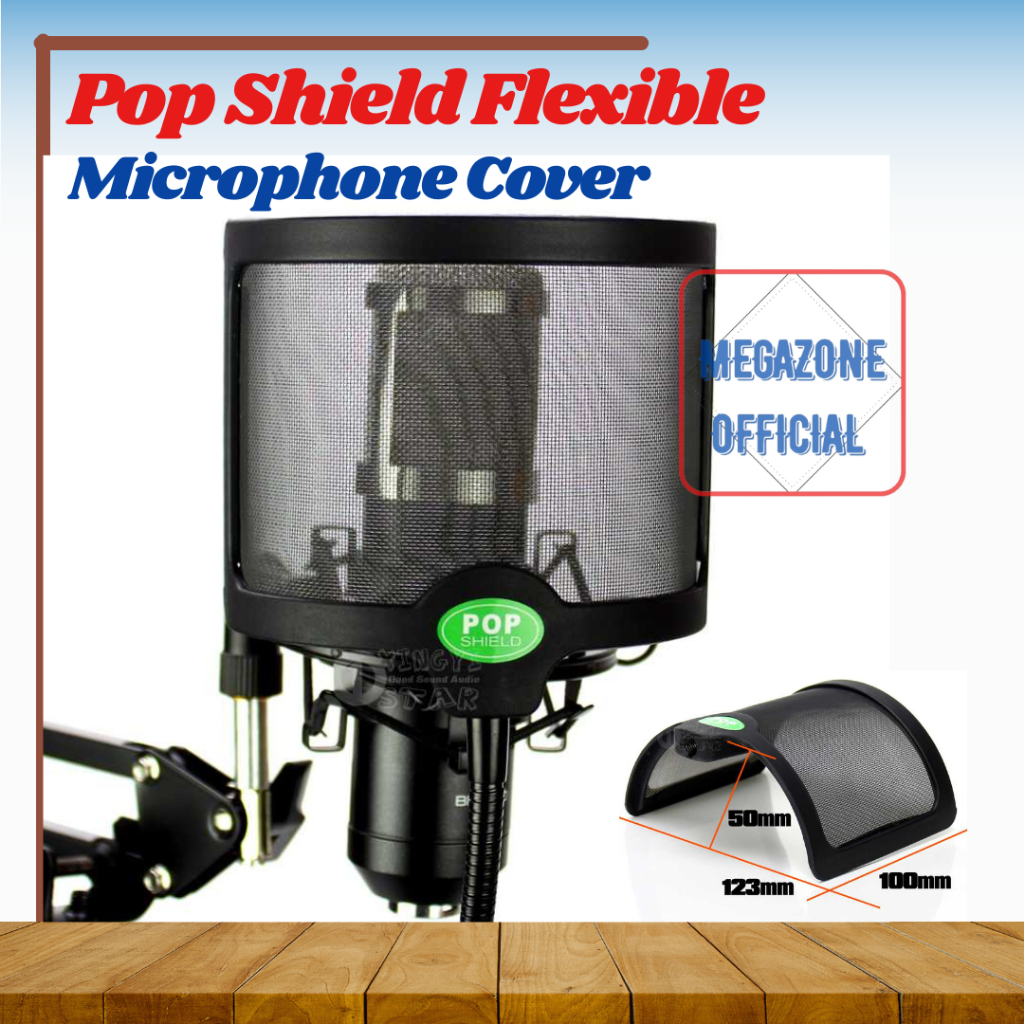 Pop Shield Flexible Filter Windshield Microphone Cover - XY360 Filter Suara penyaring mic