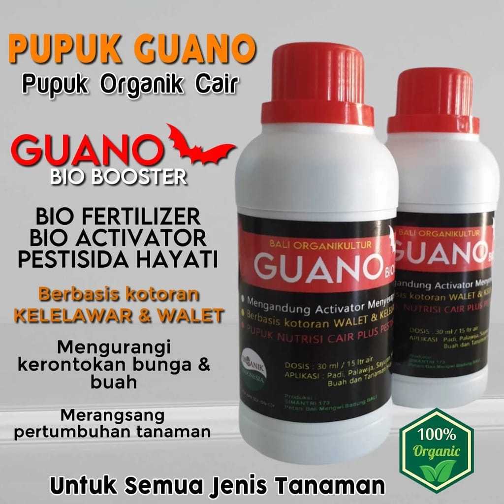 Pupuk organik cair guano bio booster kemasan 250ml poc kotoran kelelawar dan walet