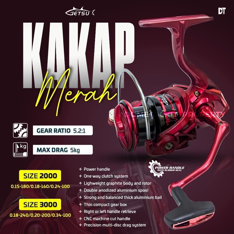 Reel Getsu Kakap Merah (Power Handle)