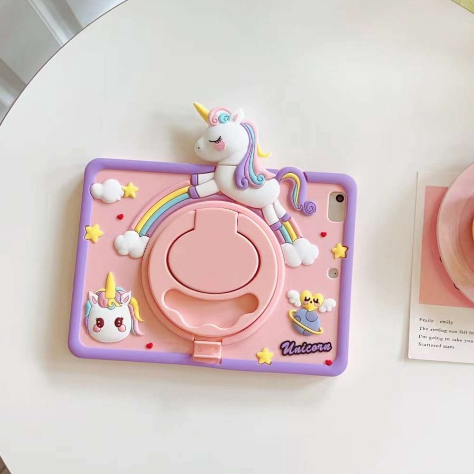 Fkc iPad 789 12iPad 1 19 222iPad Air 45 19iPad Pro 11 M1M2Mini 123456iPad 56 97 Case Silikon Unicorn