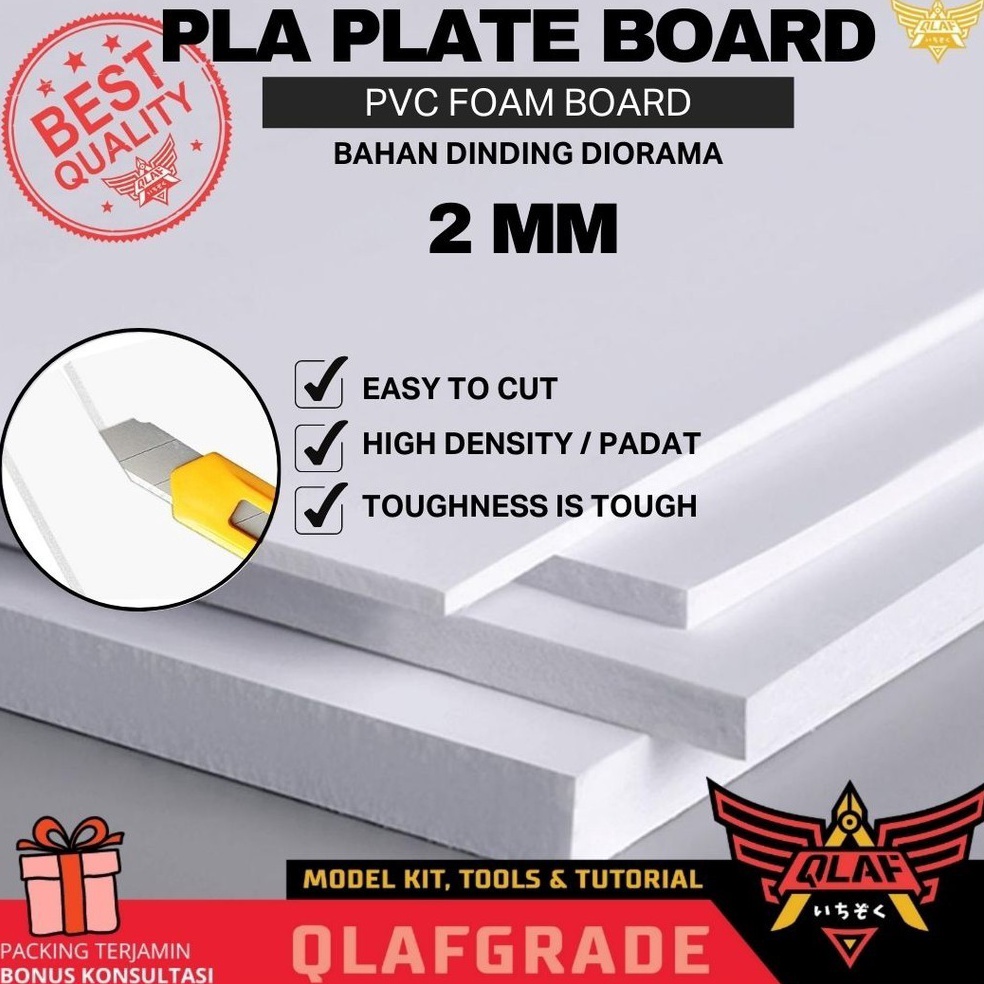 33 FLASH SALE PLA PLATE BOARD PVC FOAM 2mm diorama dinding maket scale model