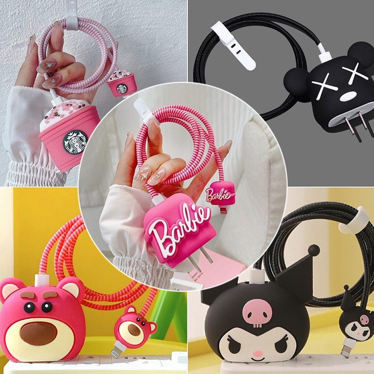 1 Set Case Cover Pelindung Kepala Charger iPhone Charging Cover Case KepalaTabTY