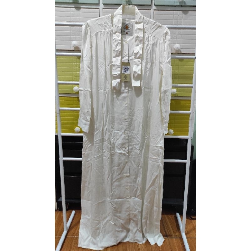 (New with Tag) Le'Rosetz Novel Mice Gamis Rayon Broken White - Le Rosetz NovelMice Novel&Mice Dress