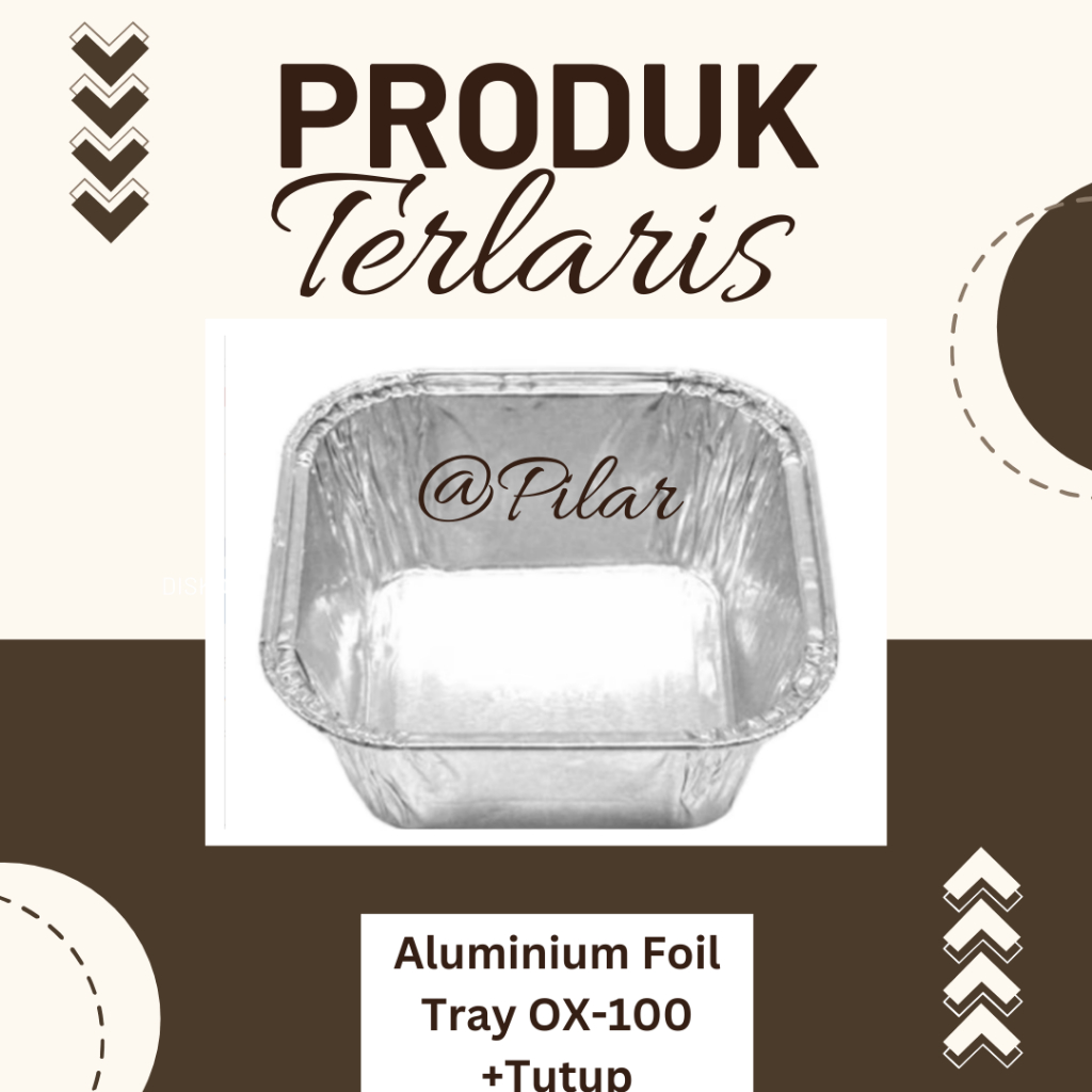 Aluminium Foil Tray OX 100 / Aluminium Foil OX-100 + Tutup