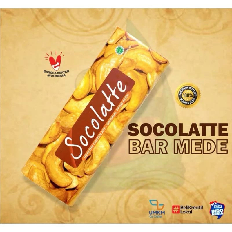 

Coklat batang kacang mede khas Aceh 70 gram / Socolatte coklat batang kacang mede khas Aceh