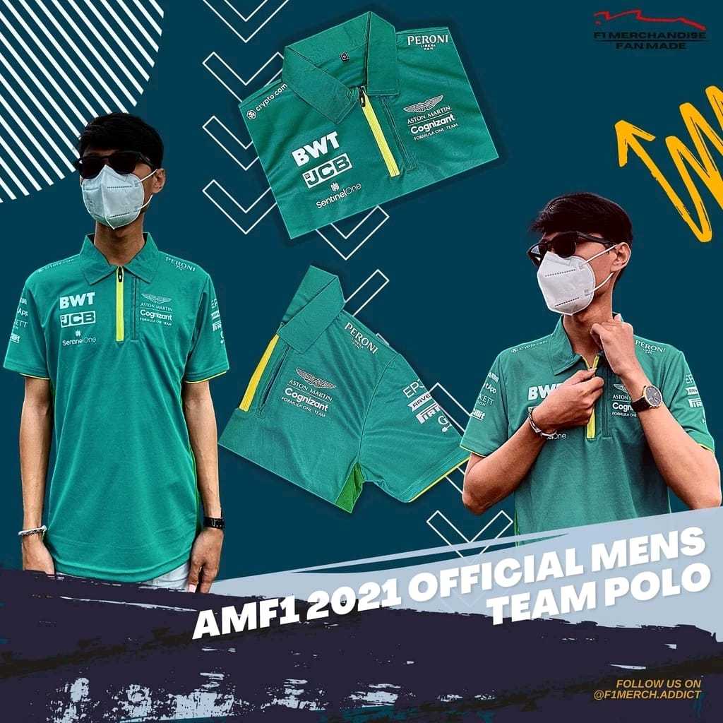 Polo Kaos Kemeja  F1 Aston Martin Formula 1 2021 Fan Made