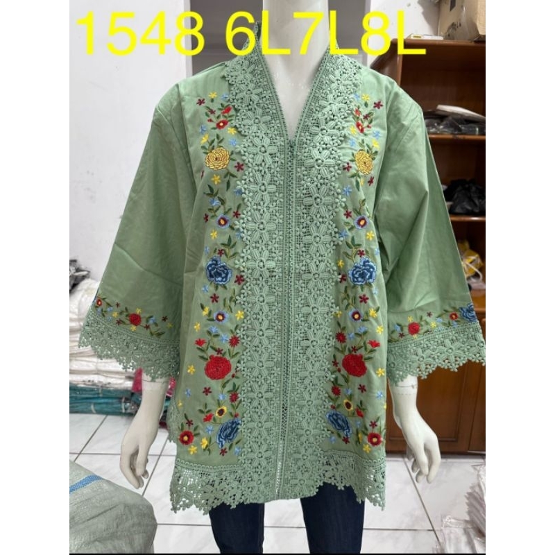 kebaya encim bordur langsung super jumbo ld 130 140