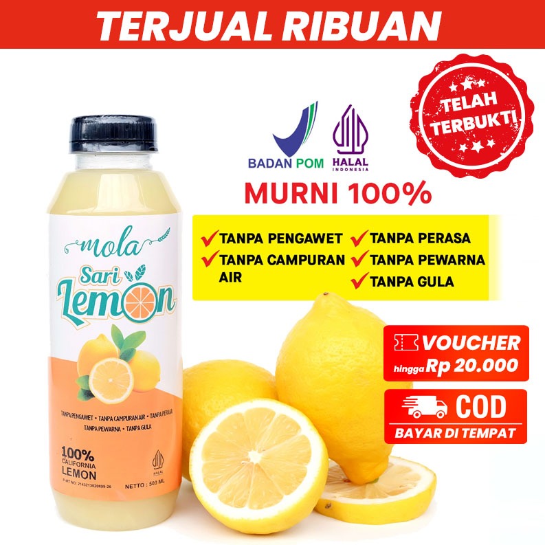 

Mola Sari Lemon Asli Minuman Jus Diet Detoks Alami