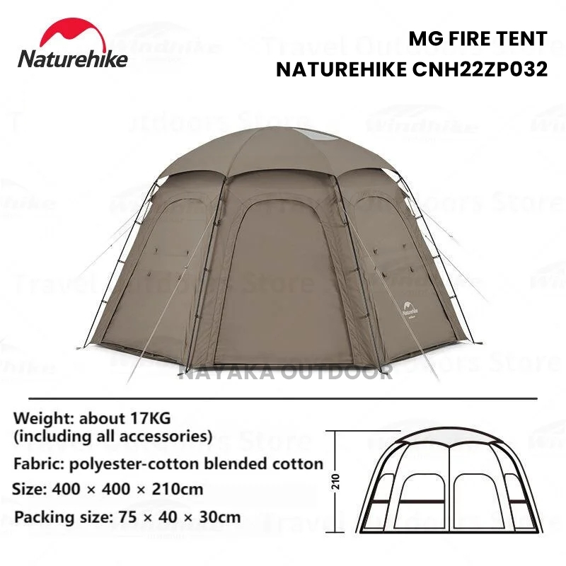 Tenda Camping Otomatis Naturehike MG Fire 5P CNH22ZP032 Tenda Korean Glamping Kemah Keluarga 4 Orang