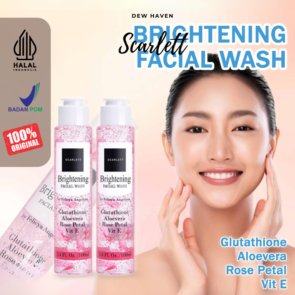 SCARLETT BRIGHTENING FACIAL WASH PEMUTIH WAJAH PEMBERSIH PENCERAH