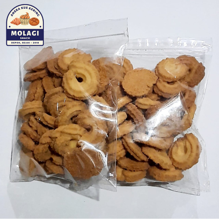 

Kue Vanilla Ring Butter Cookies 250 Gram / Kue Monde Danish - Molagi Snack