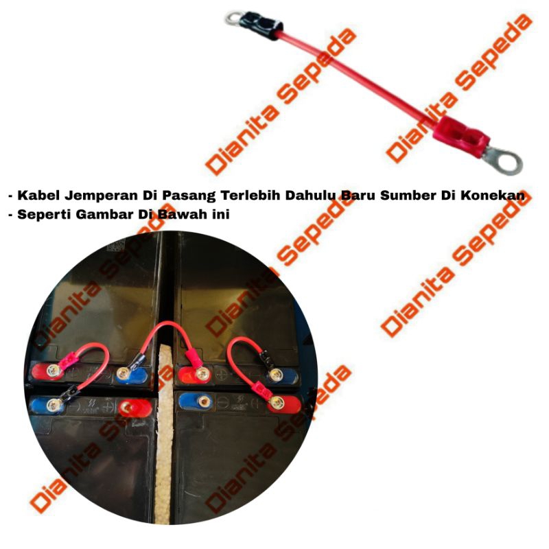 kabel aki sepeda listrik 10 cm exotic pacific uwinfly goda selis Viar Volta Jarvis Genio sunrace uni