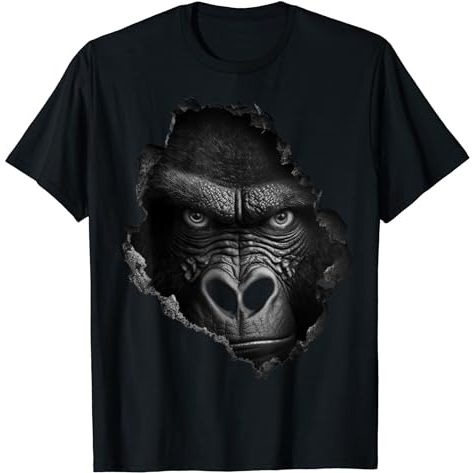 Kaos Baju Anak Laki Perempuan Gorilla Face Wall Animal Print Art 1 2 3 4 5 6 7 8 9 10 11 12 Tahun Import Fashion Atasan Distro Bayi Hitam Putih Navy Premium Kartun Custom Nama Bahan Katun Cewek Cowok